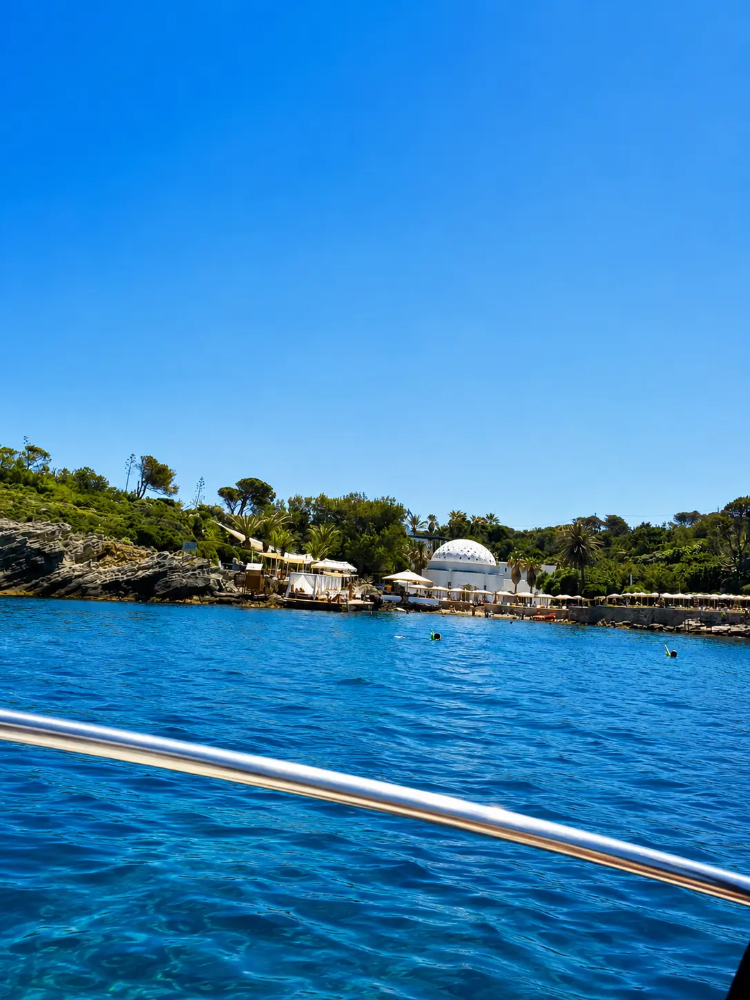 Kallithea Springs coastline seen from the water